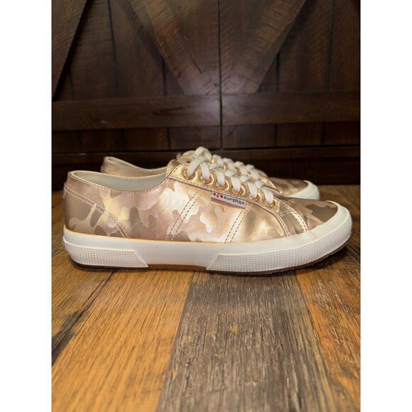 Revolve Superga 2750 Army Chrome Sneaker in Rose Gold Size US 8 EUR 39 - Picture 5 of 14